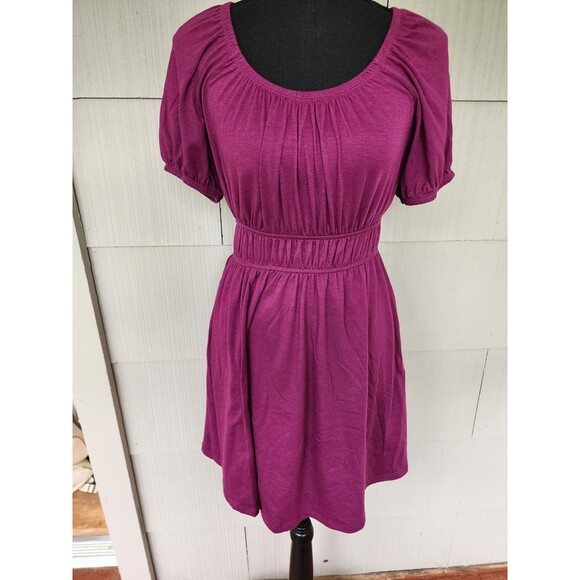 Just Be Plum Purple Short Dress Women's Size Small Polyester - Picture 1 of 5